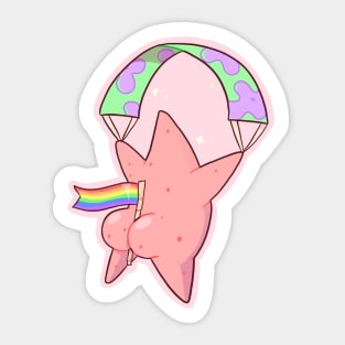 patrick star butt pride Sticker